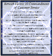 Image of BEC 10 Commandments of Customer Service