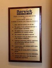 Image of Berwick&squot;s "10 Commandments of Customer Service"